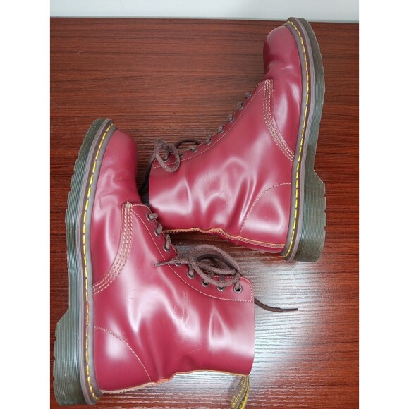 1460 Ox Blood Dr. Martens Ankle Boots Made in England, Size 42 (10 Women, 9 Men) - Picture 6 of 12